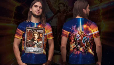 Футболки с полной запечаткой: Стражи Галактики - Star-lord